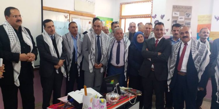 بلدية حلحول تشارك في وضع حجر الاساس لمدرسه مهنيه في بلدة صوريف واطلاق الرقمنة في منطقة شمال الخليل