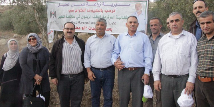 بلدية حلحول تشارك في الفعالية المركزية لقطف الزيتون في بلدة خاراس